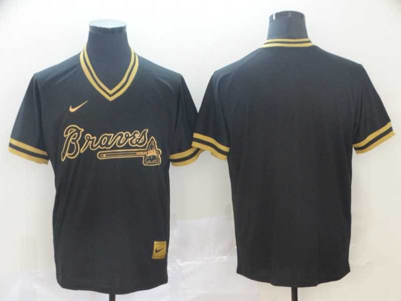 Braves Blank Black Gold Nike Cooperstown Collection Legend V Neck Jersey (1),We sell and wholesale Braves Blank Black Gold Nike Cooperstown Collection Legend V Neck Jersey (1) on line form chian!